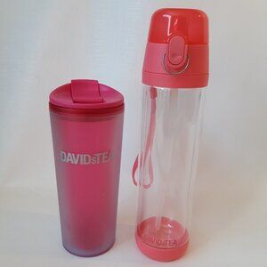 Pair of Davids Tea Travel Mugs PINK